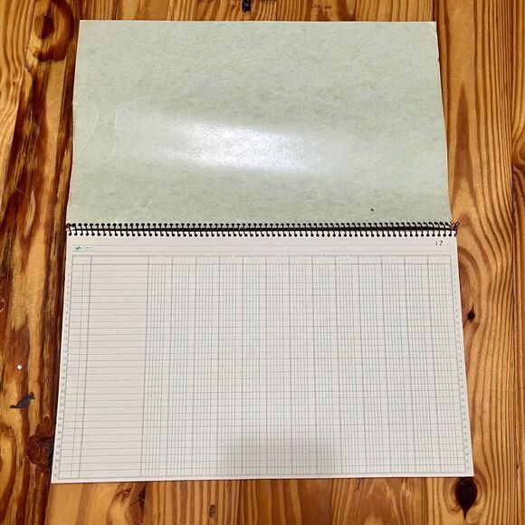 Vintage Analysis Pad National 13 Column 14X8.5" 36 Sheet Eye-Ease 35-113 Spiral - Picture 16 of 16